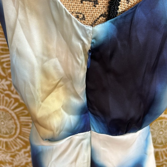 NWT MNG Mango Gradient V-Neck Sleeveless Satin Slip Midi/Maxi Dress Night Blue M - Picture 11 of 16